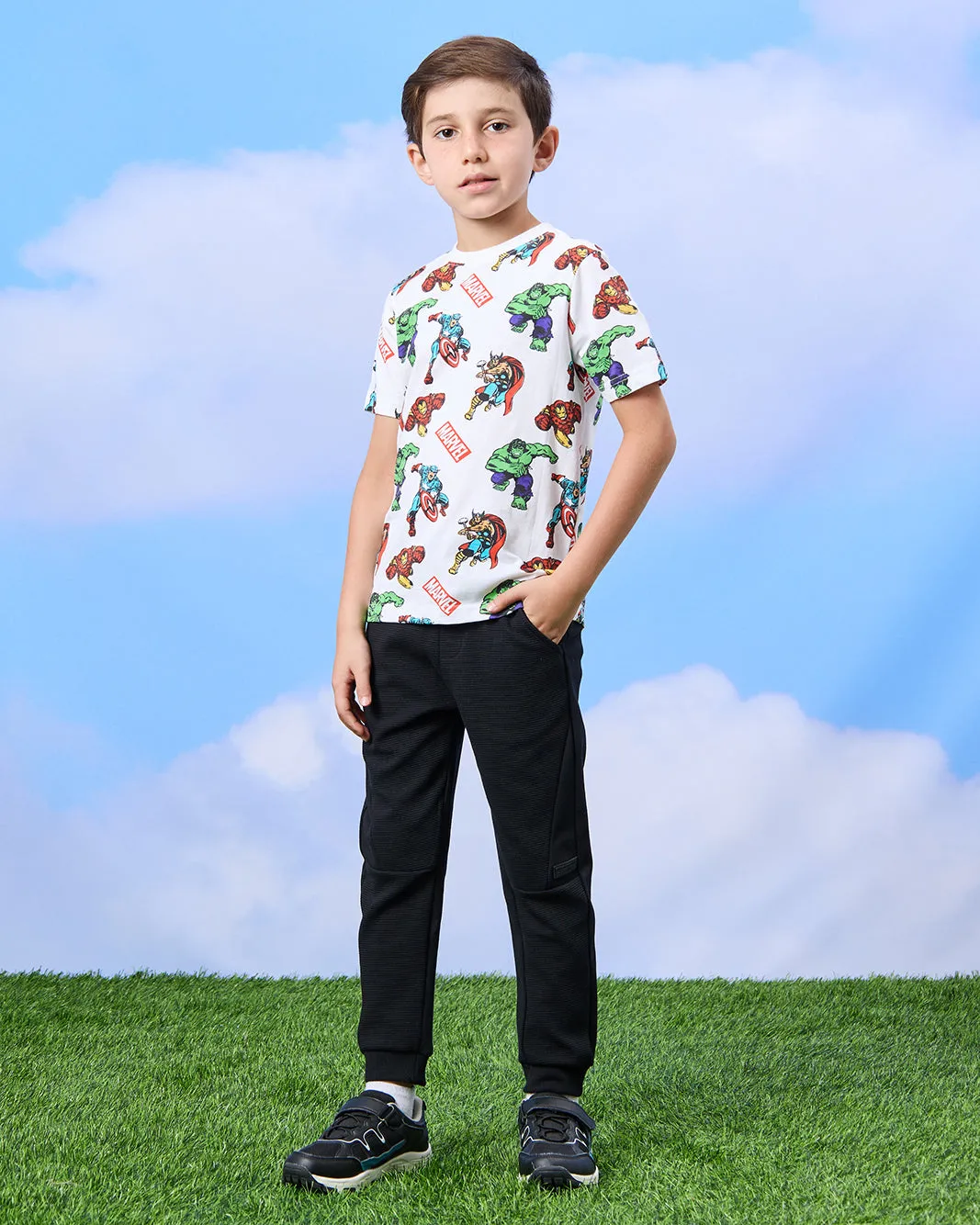 Boys Black Ottoman Jogger Pants sold by Redtag product image thumbnail 2
