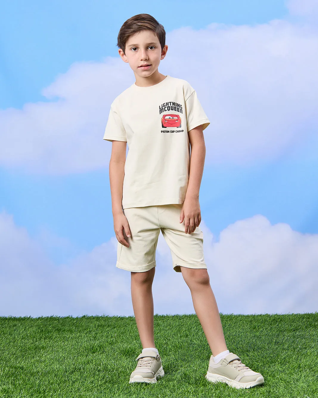 Boys Beige Cars Lightning Mc Queen T-Shirt sold by Redtag product image thumbnail 2