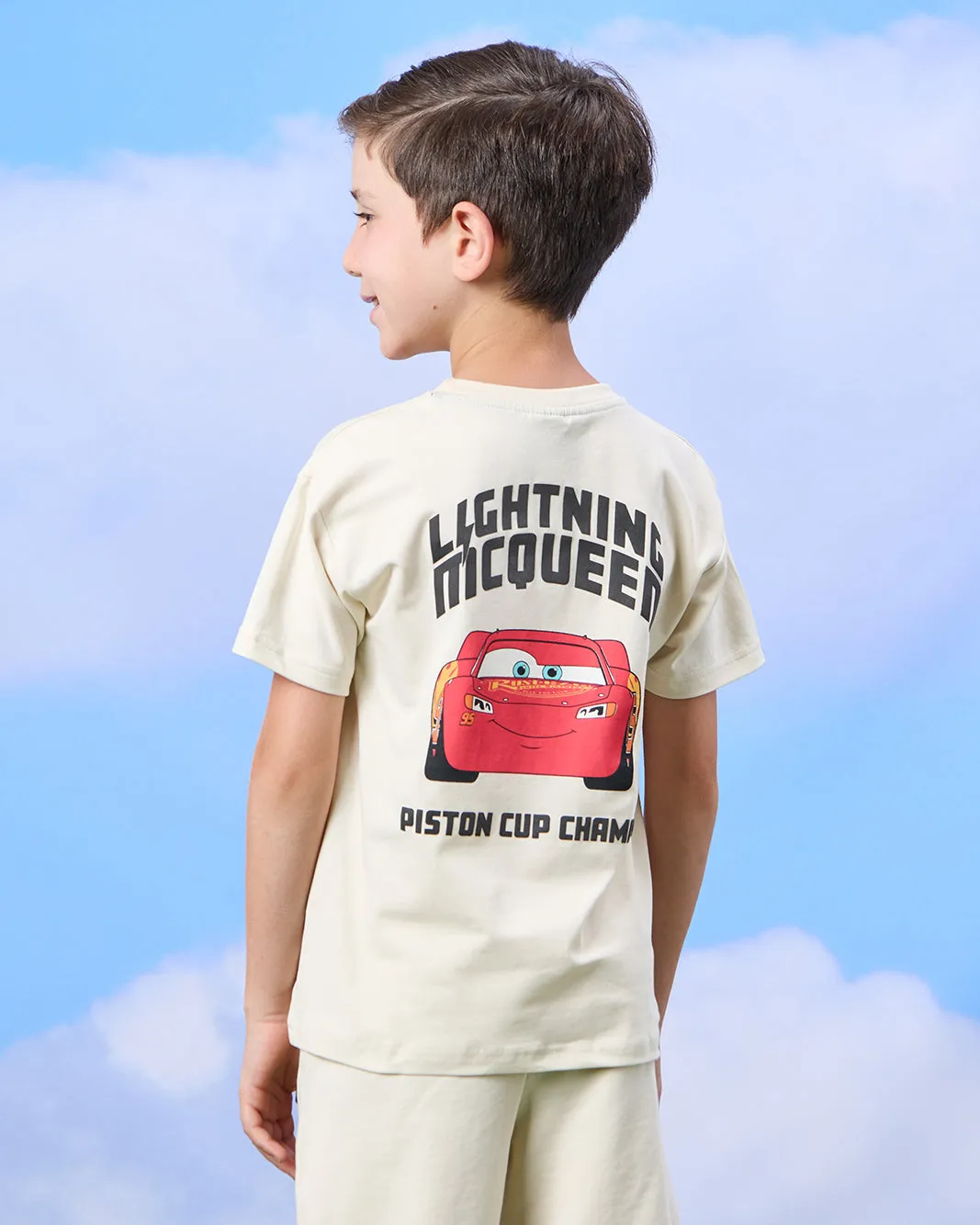 Boys Beige Cars Lightning Mc Queen T-Shirt sold by Redtag product image thumbnail 3