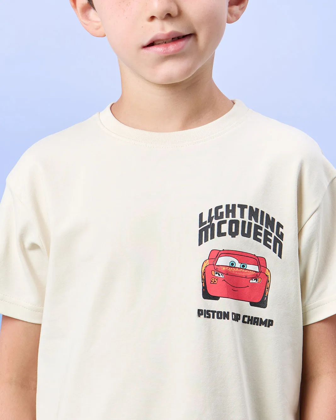 Boys Beige Cars Lightning Mc Queen T-Shirt sold by Redtag product image thumbnail 4