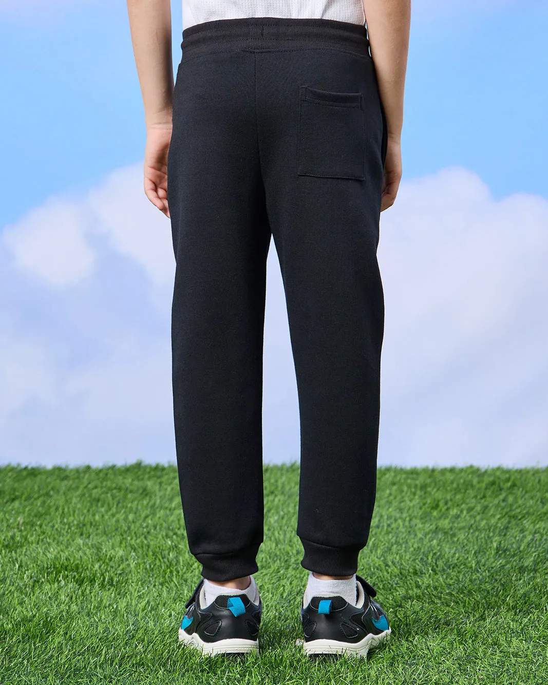Boys Black Printed Jogger sold by Redtag product image thumbnail 3
