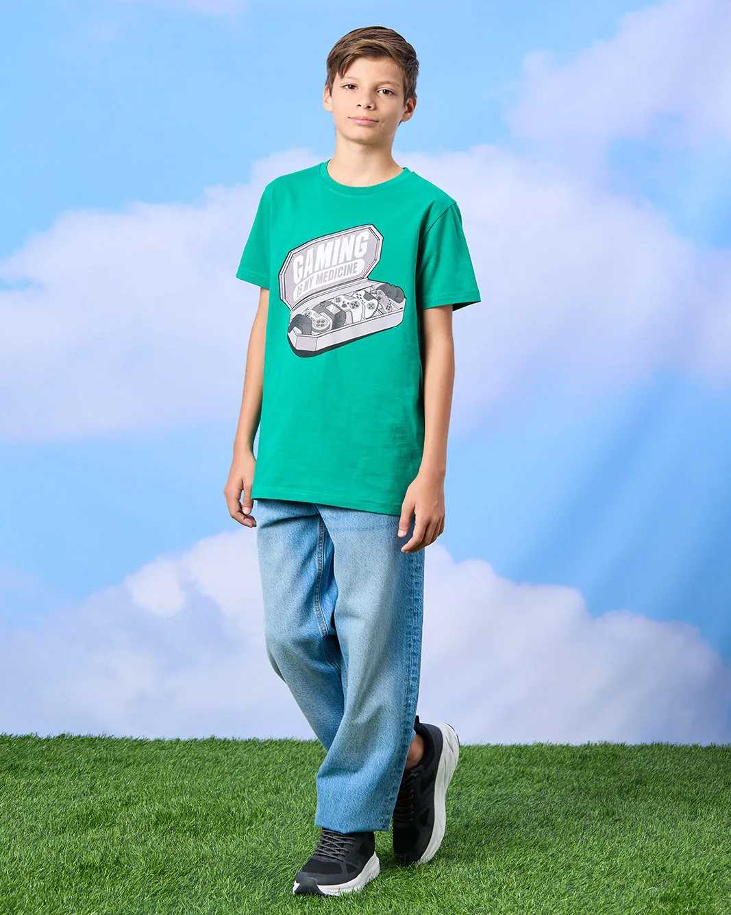 Senior Boys Blue Baggy Jeans sold by Redtag product image thumbnail 2