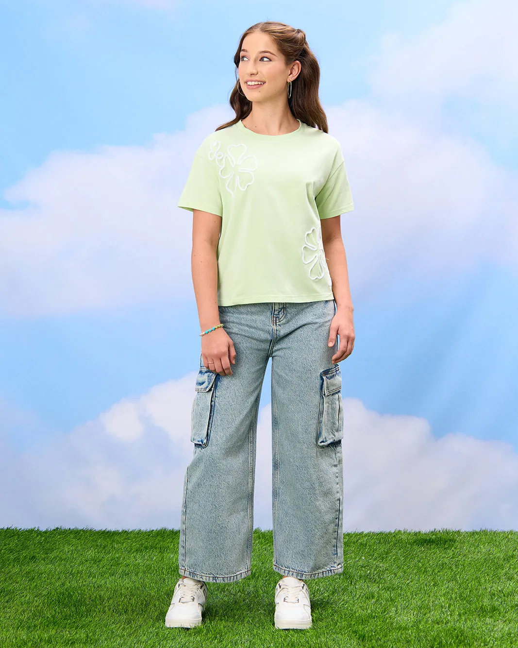 Senior Girls Green Embroidered Top sold by Redtag product image thumbnail 2