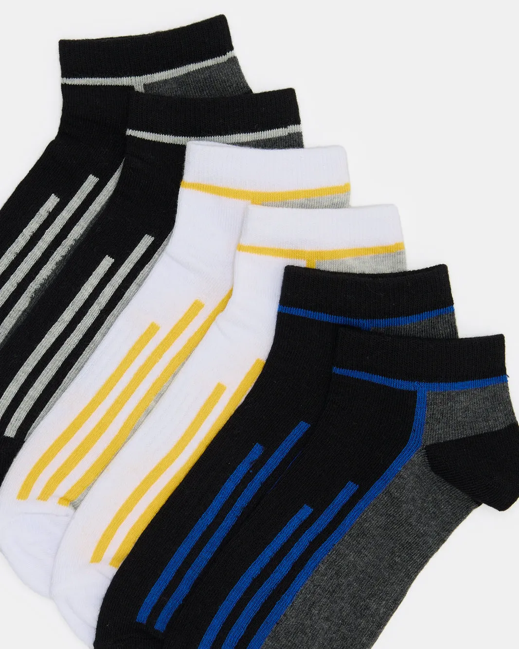 Men Assorted Ankle Length Socks (3 Pairs) sold by Redtag product image thumbnail 2