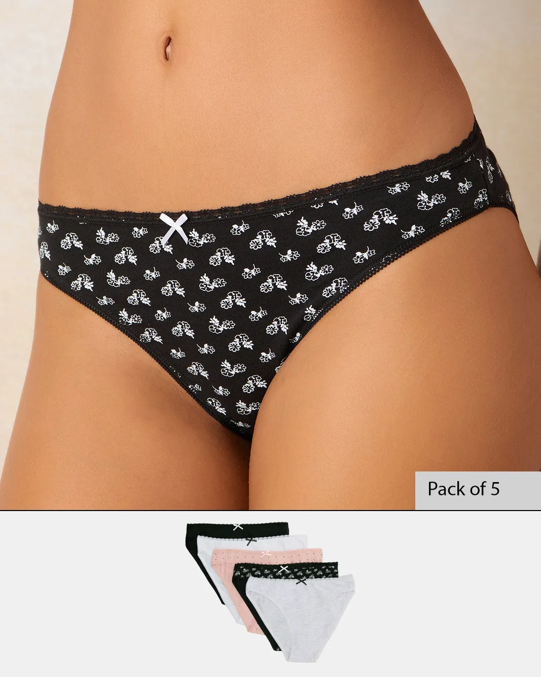 Women Assorted Highleg Brief Set (Pack of 5) sold by Redtag