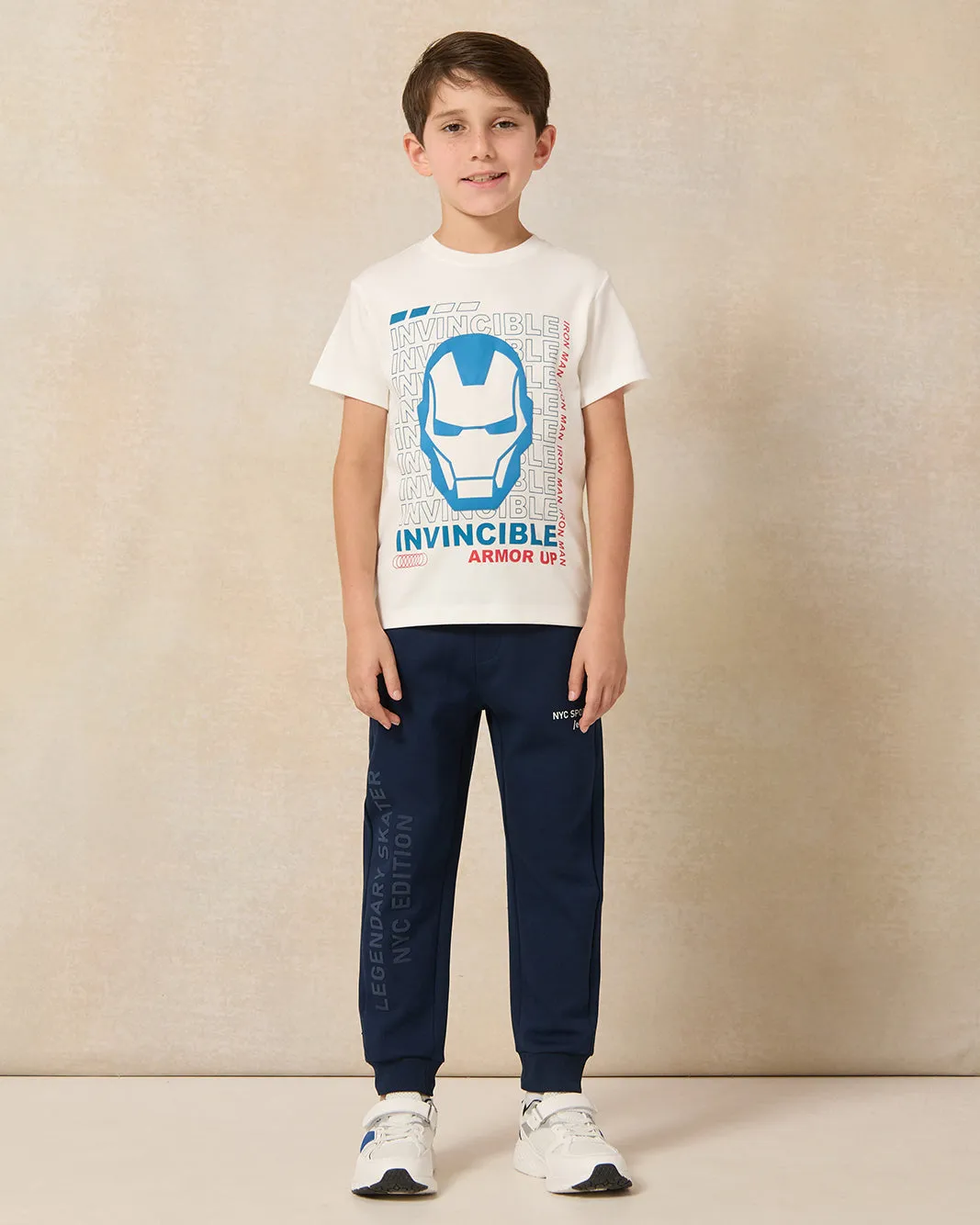 Boys Navy Printed Jogger Pants sold by Redtag product image thumbnail 2