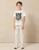 Boys Grey Plain Ottoman Paneled Jog Pants sold by Redtag
