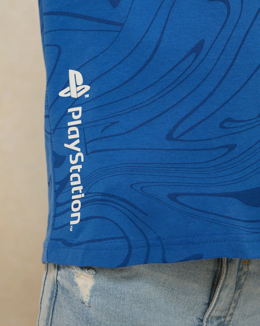 Boys Blue Printed PlayStation Short Sleeve T-Shirt sold by Redtag product image thumbnail 4