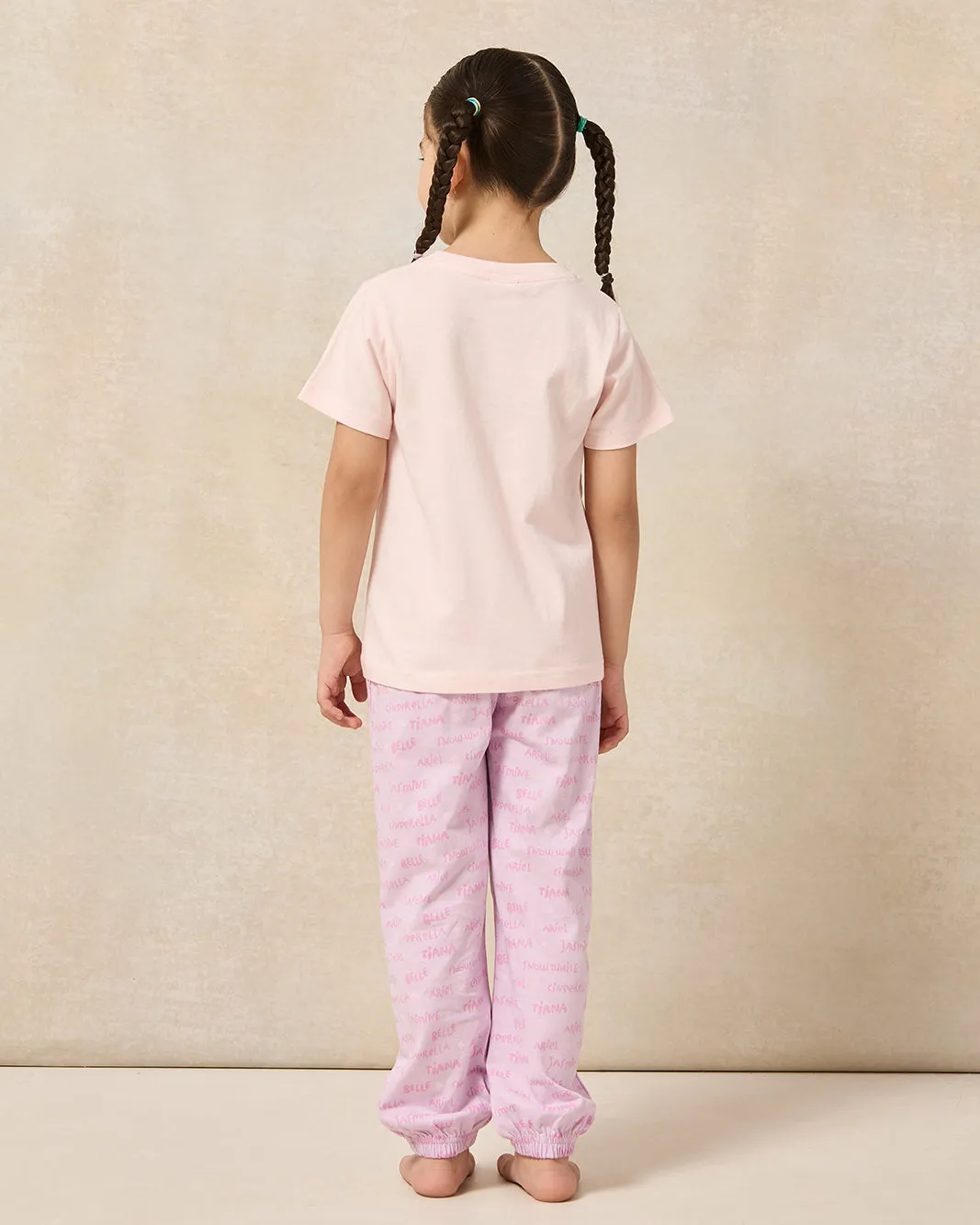 Girls Pink Princess Print Pyjama Set (2 Piece) sold by Redtag product image thumbnail 4