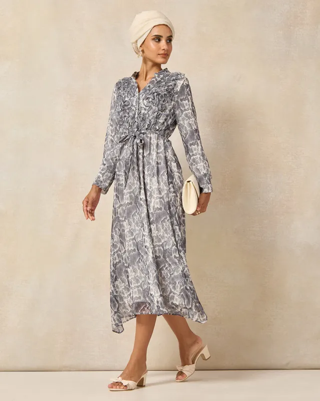 Women Multicolour Printed Ruffle Dress sold by Redtag