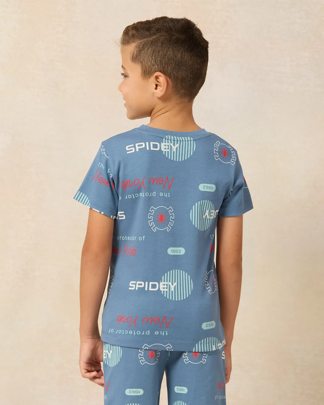 Boys Blue Spiderman Printed T-Shirt sold by Redtag product image thumbnail 2