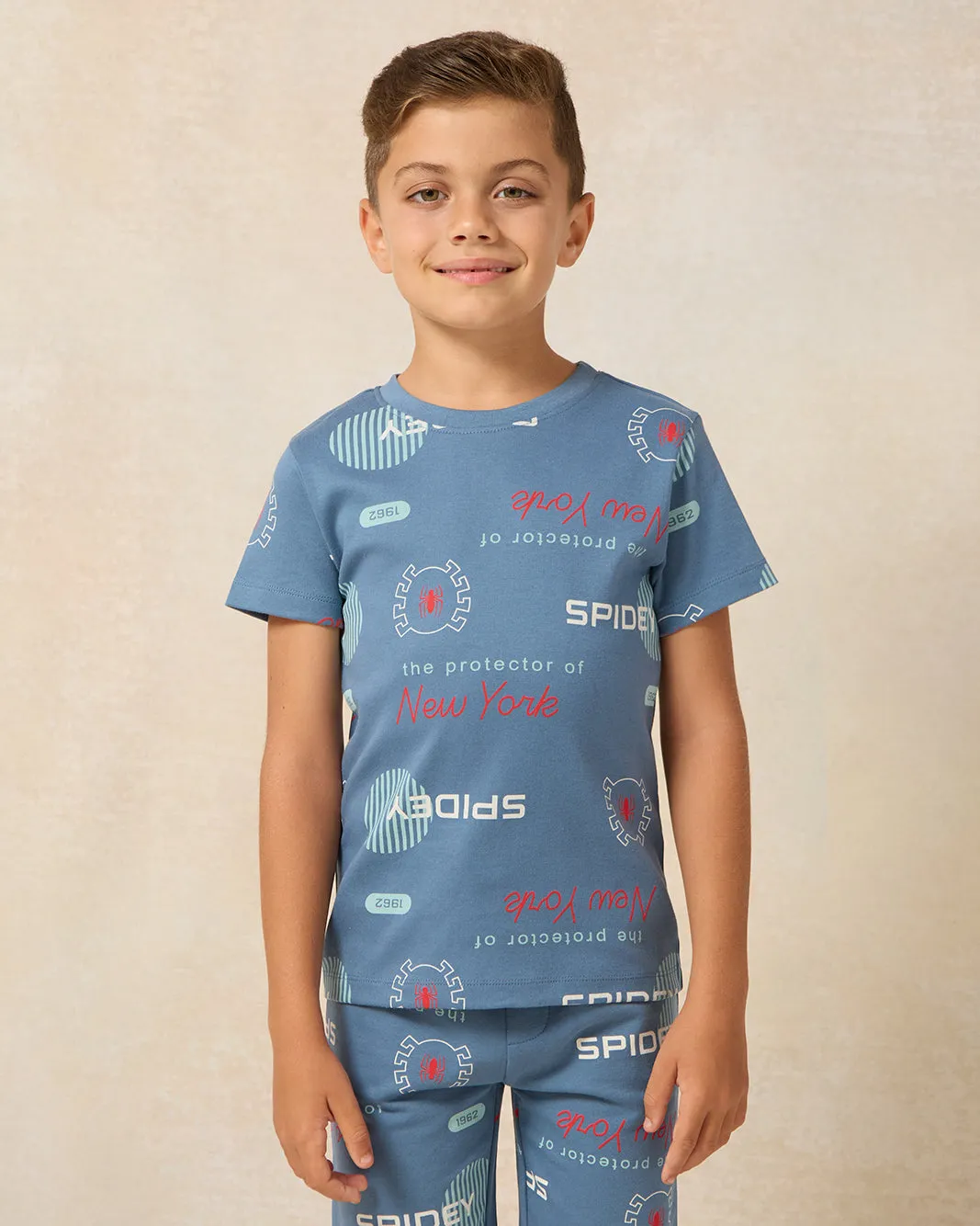 Boys Blue Spiderman Printed T-Shirt sold by Redtag