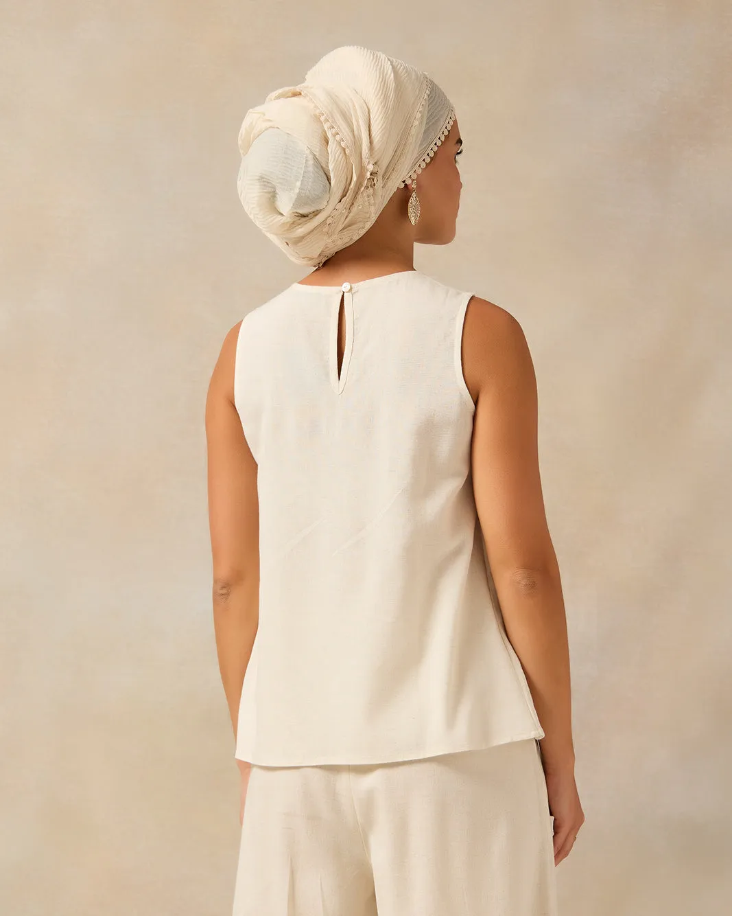 Women Ivory Sleeveless Blouse sold by Redtag product image thumbnail 3