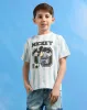 Boys Blue Striped Mickey Printed T-Shirt sold by Redtag