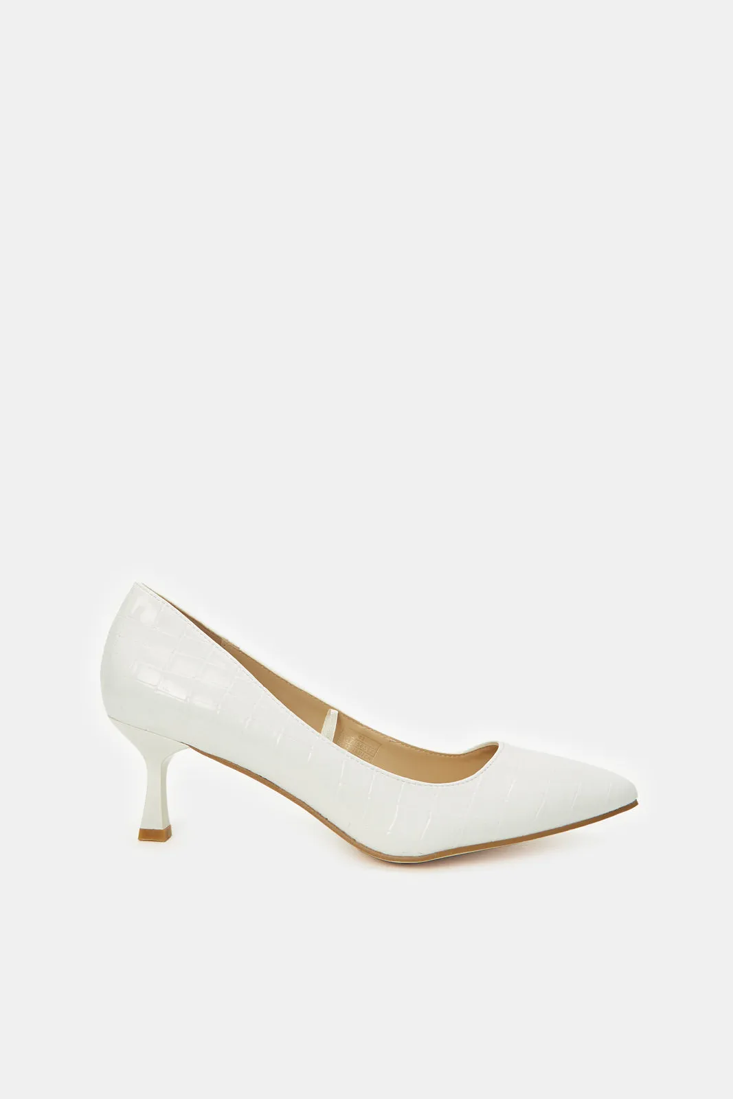 Women White Patent Court Shoes sold by Redtag