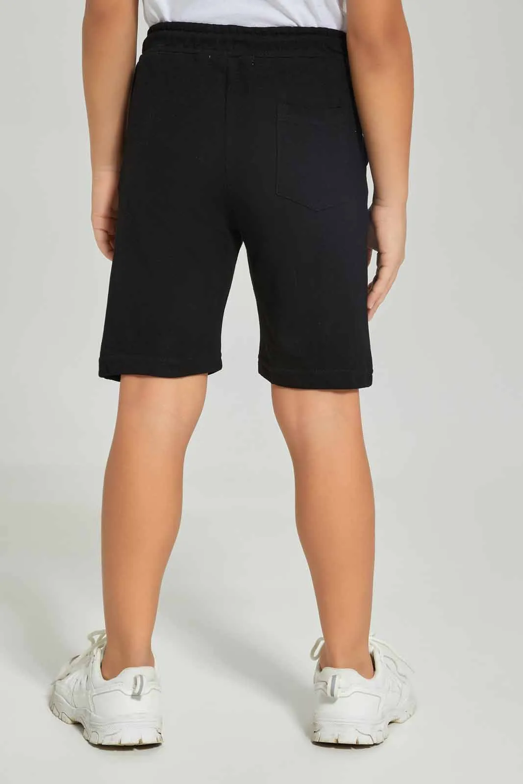 Boys Black Pique Shorts sold by Redtag product image thumbnail 3
