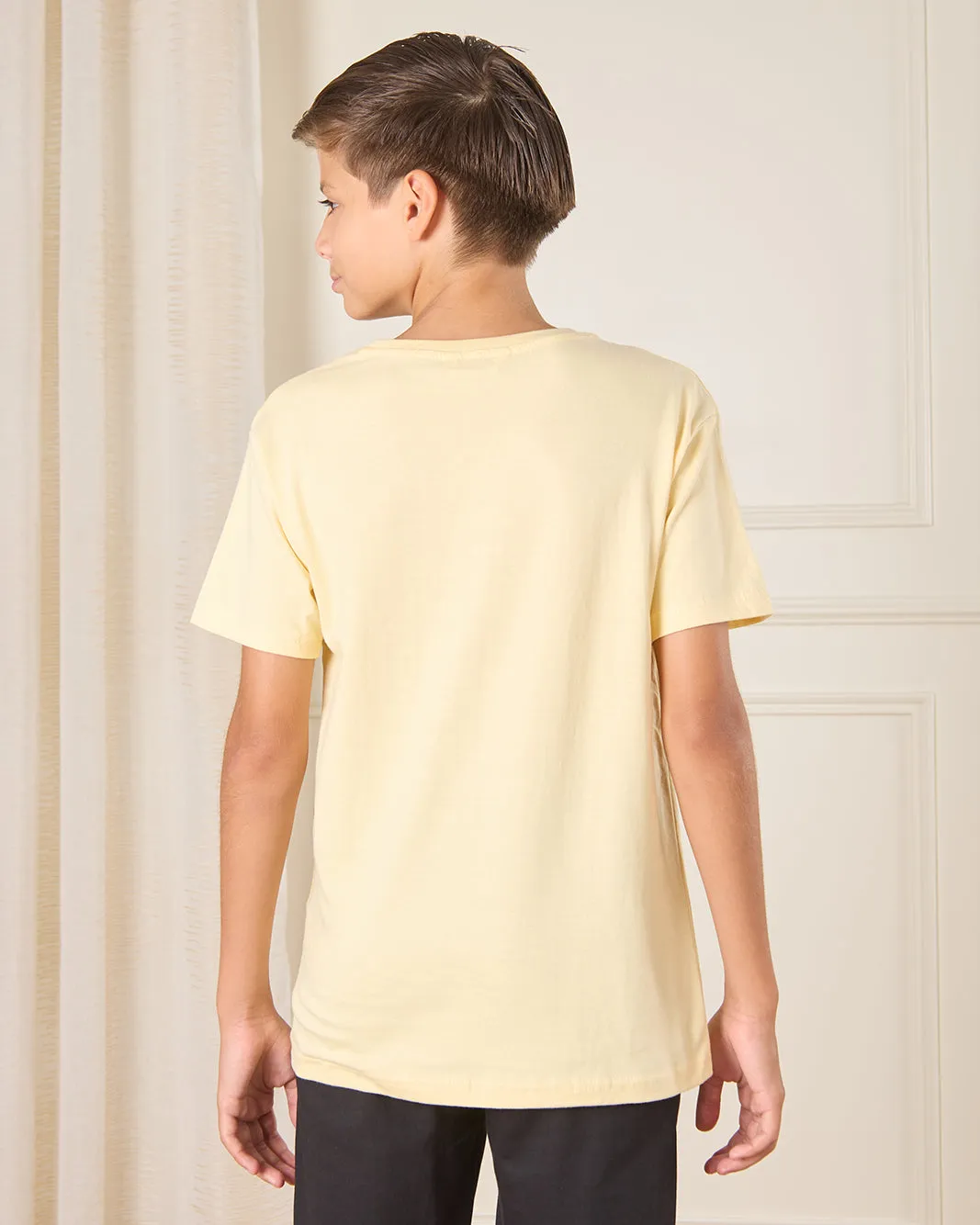 Senior Boys Yellow Printed T-Shirt sold by Redtag product image thumbnail 3