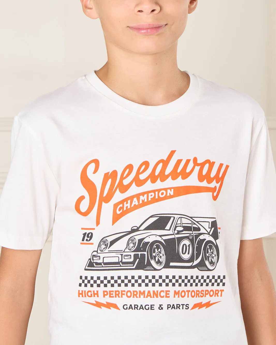 Senior Boys White Printed T-Shirt sold by Redtag product image thumbnail 4