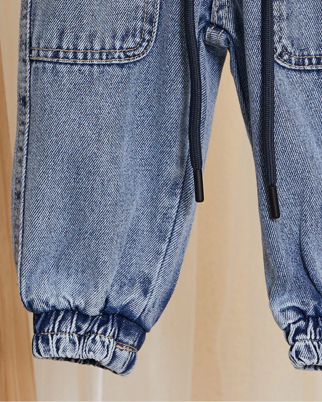 Infant Boys Blue Acid Wash Denim Jogger sold by Redtag product image thumbnail 2