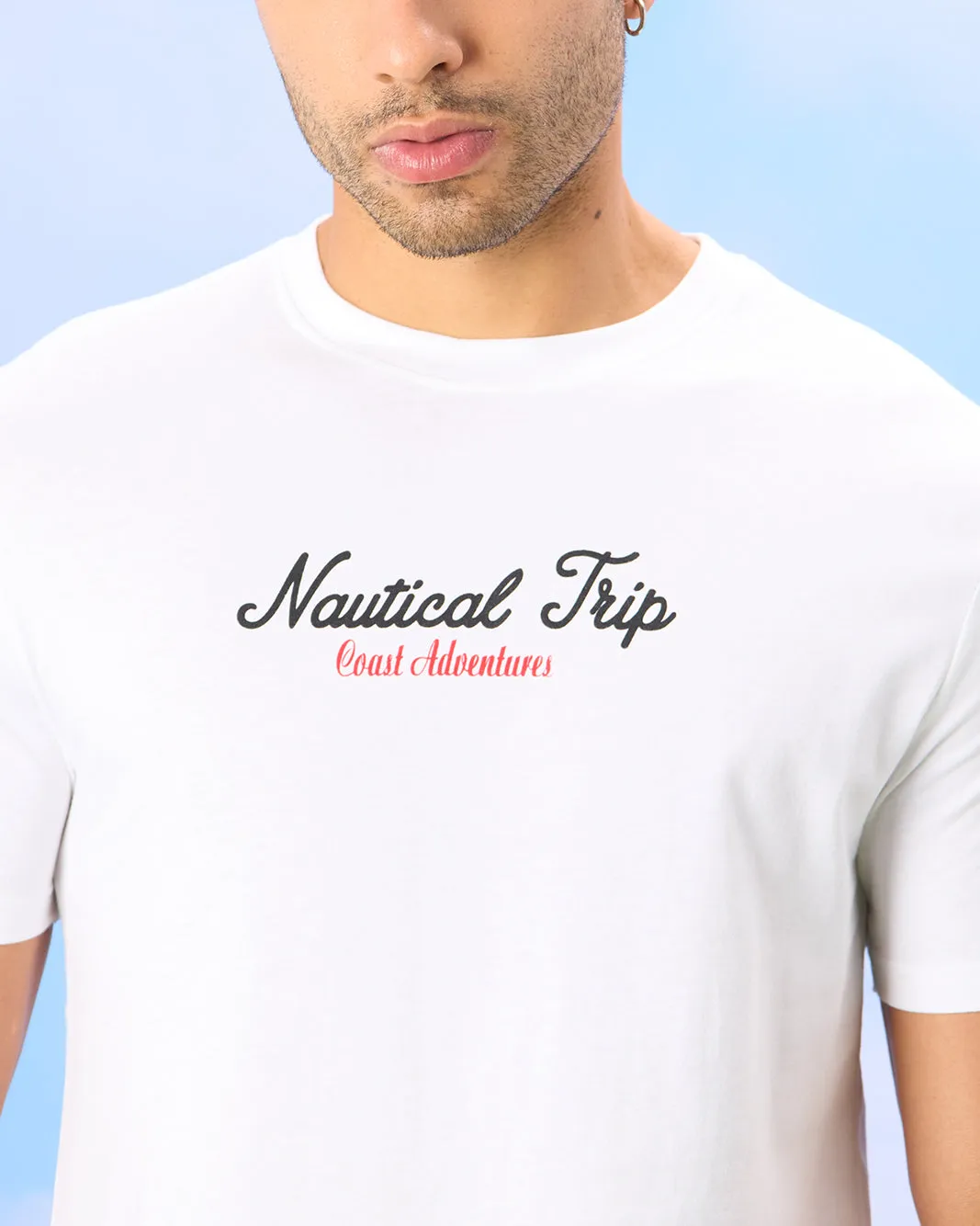 Men White Graphic T-Shirt sold by Redtag product image thumbnail 4