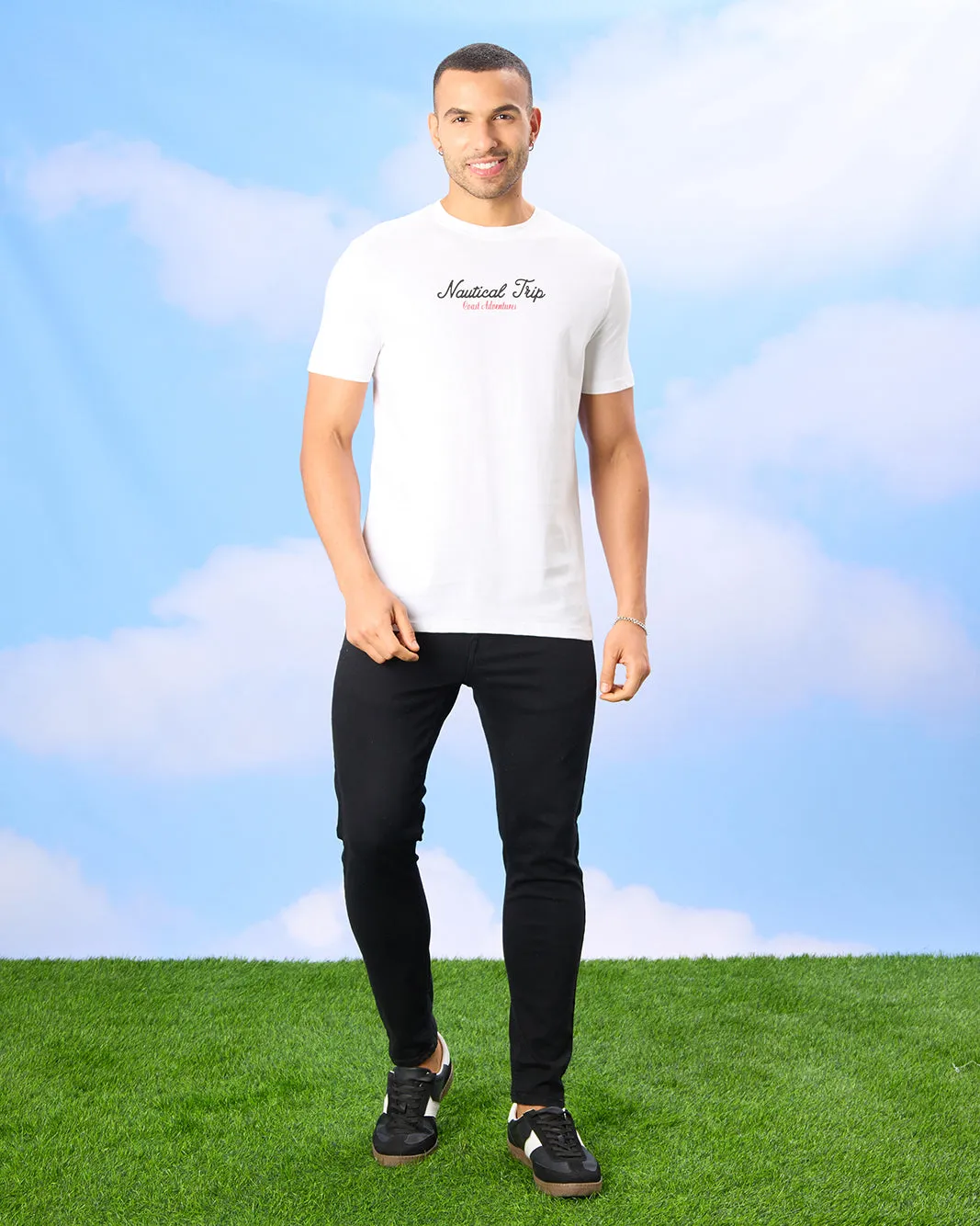 Men White Graphic T-Shirt sold by Redtag product image thumbnail 2