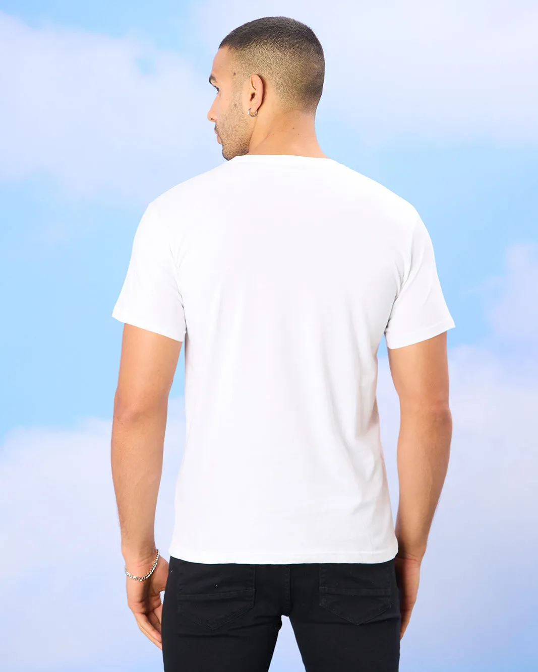 Men White California Print T-Shirt sold by Redtag product image thumbnail 3