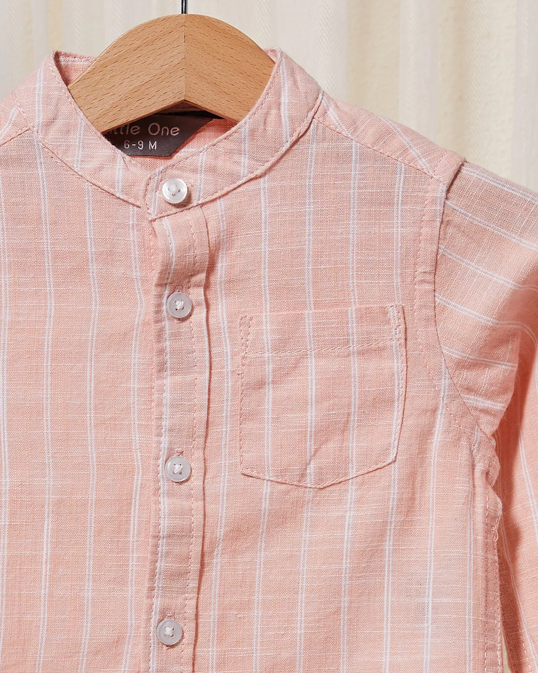 Infant Boys Apricot Striped Shirt sold by Redtag product image thumbnail 2