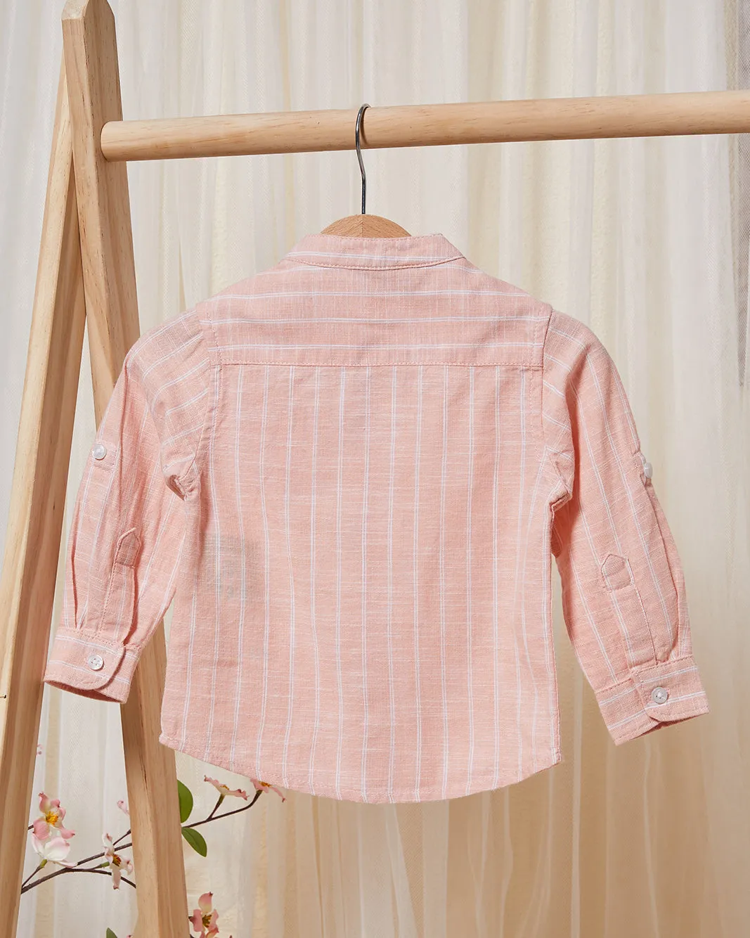 Infant Boys Apricot Striped Shirt sold by Redtag product image thumbnail 3