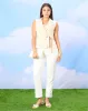 Women Beige Belted Sleeveless Vest sold by Redtag