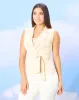Women Beige Belted Sleeveless Vest sold by Redtag