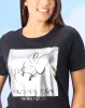 Women Black Minnie Mouse Print T-Shirt sold by Redtag