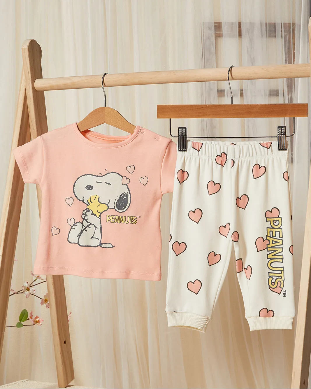Infant Girls Pink Snoopy Pyjama Set (2 Piece) sold by Redtag