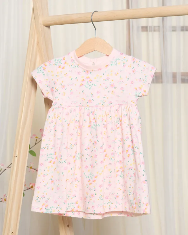 Infant Girls Pink Floral Dress sold by Redtag