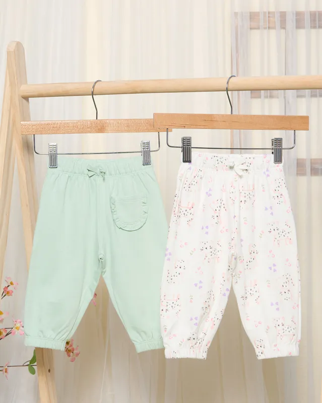 Infant Girls Mint And Ivory Joggers Set (2 Piece) sold by Redtag