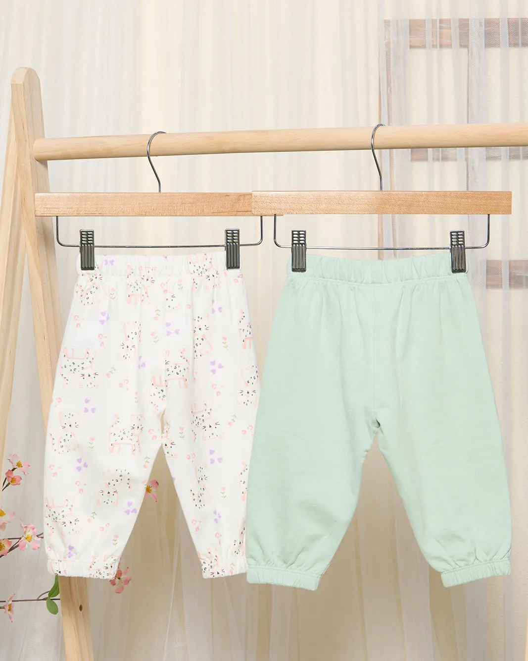 Infant Girls Mint And Ivory Joggers Set (2 Piece) sold by Redtag product image thumbnail 4