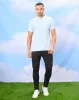 Men Blue Standup Collar Polo Shirt sold by Redtag