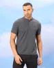 Men Charcoal Standup Collar Polo Shirt sold by Redtag