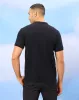 Men Black Standup Collar Polo Shirt sold by Redtag