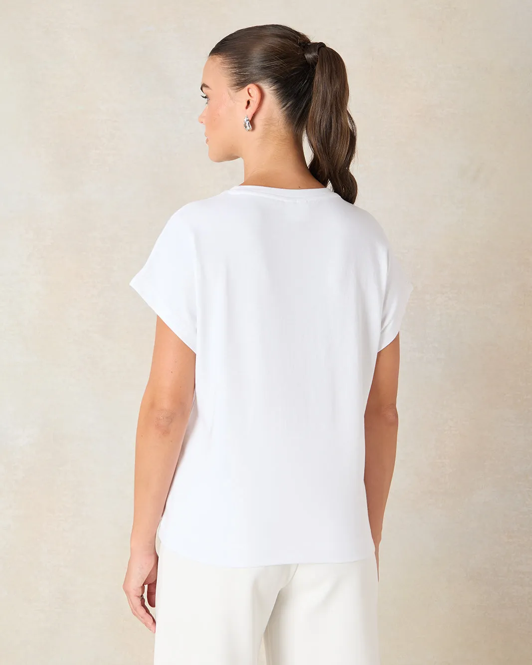 Women White Embroidered T-Shirt sold by Redtag product image thumbnail 3