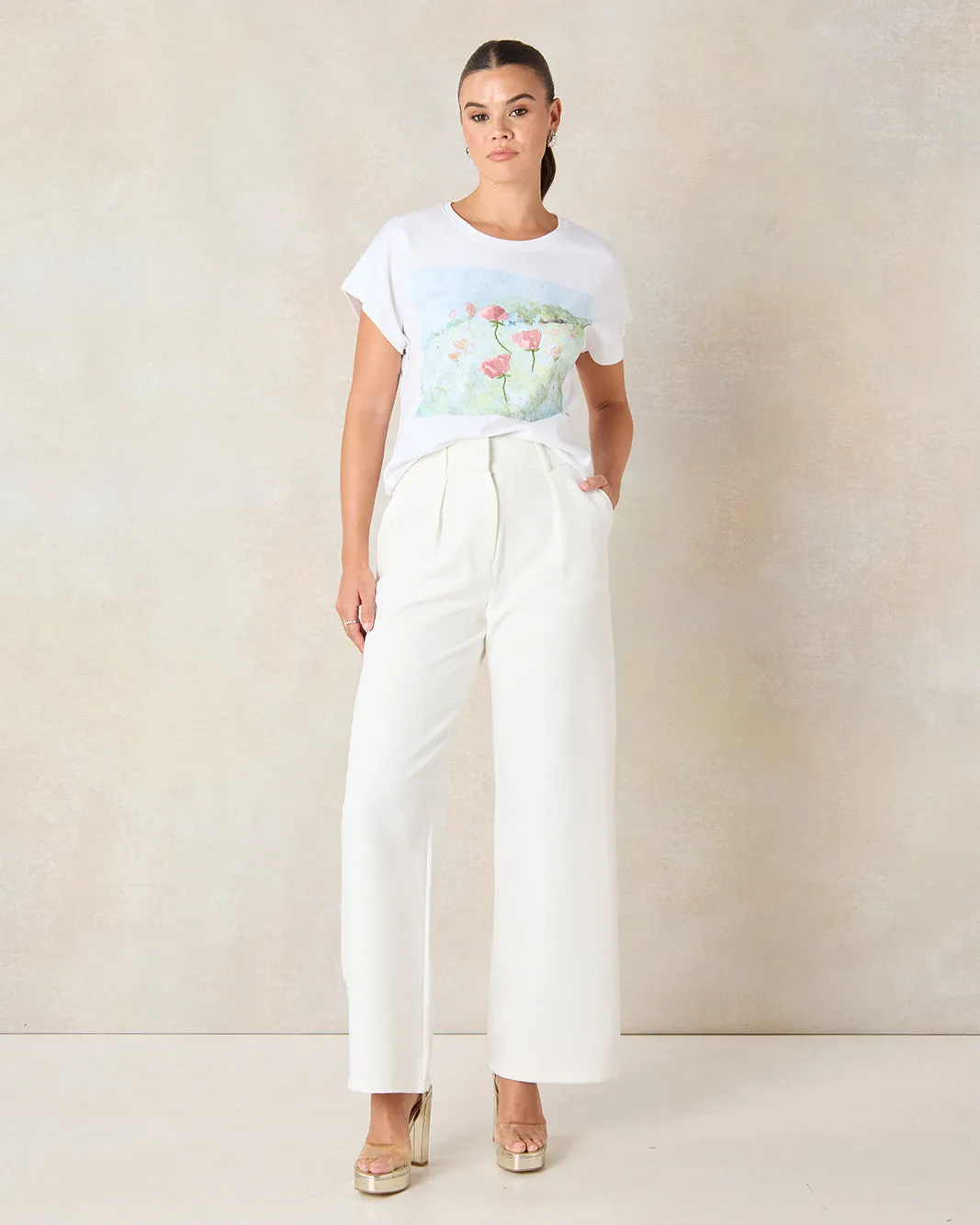 Women White Embroidered T-Shirt sold by Redtag product image thumbnail 2