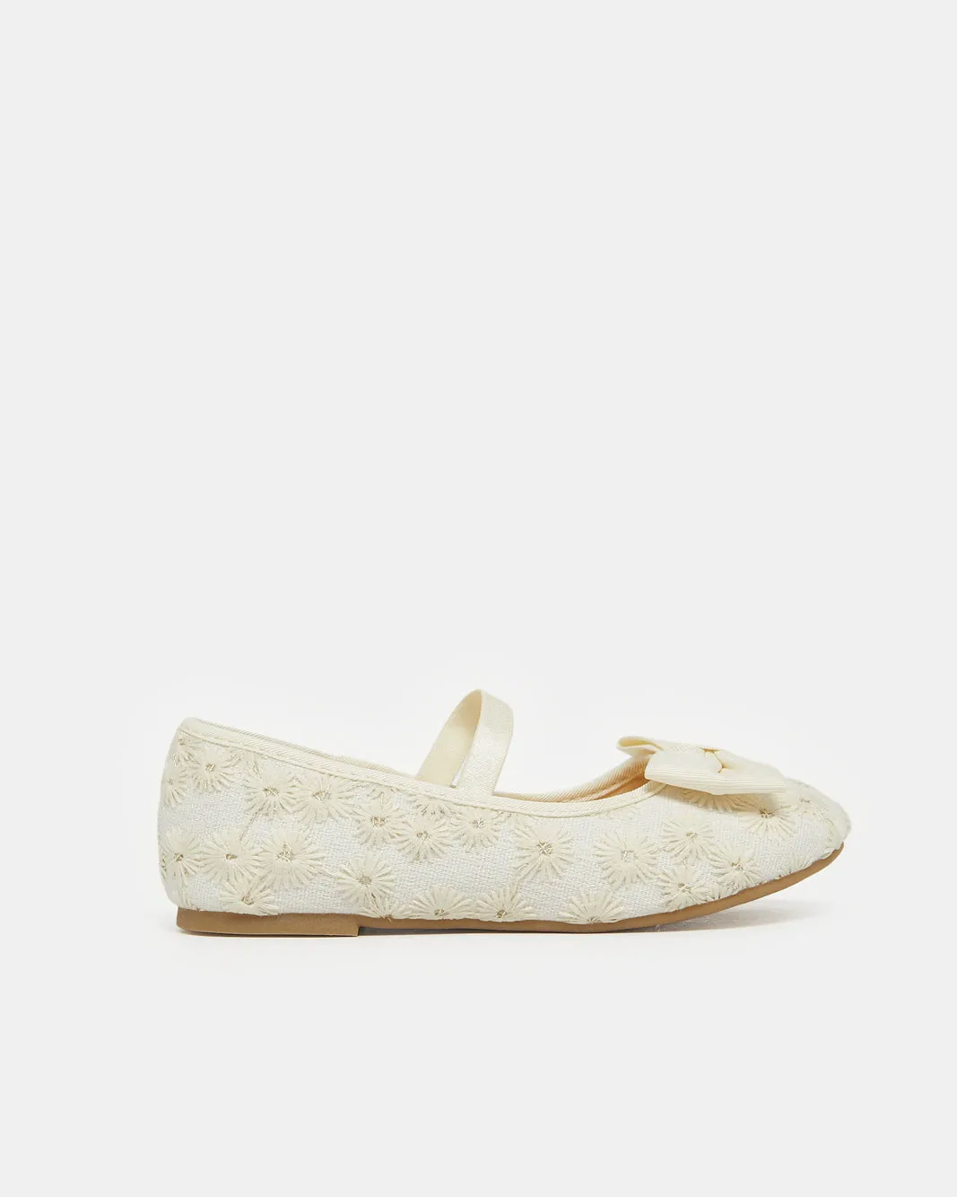 Girls Cream Floral Ballerina sold by Redtag