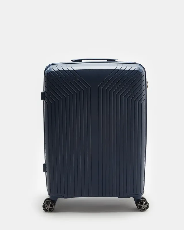 Navy Textured Trolley Luggage Trolley (20 Inch) sold by Redtag