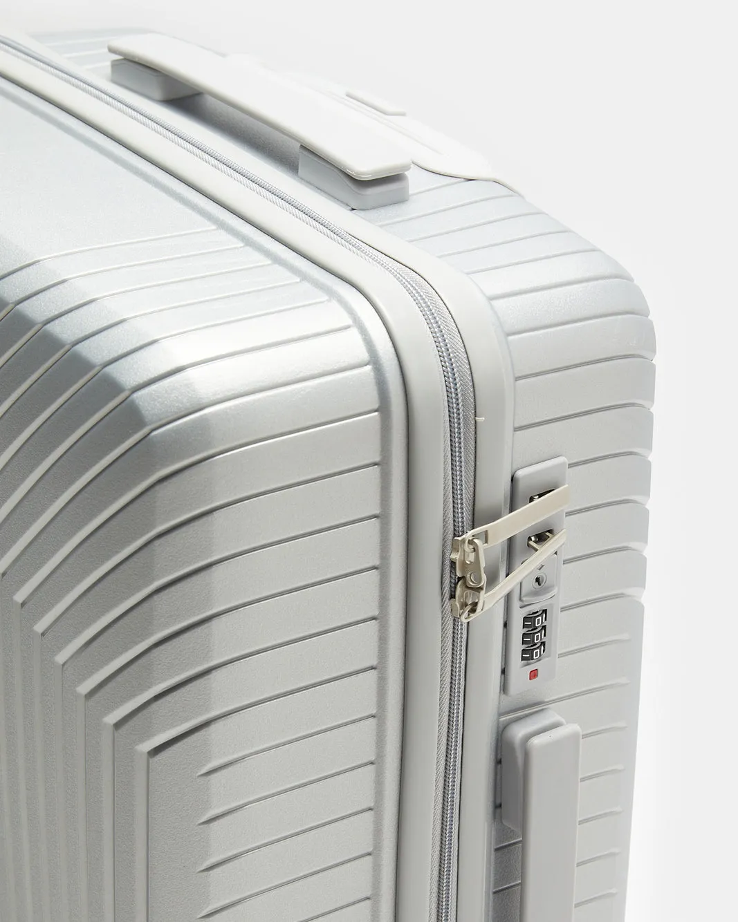 Silver Textured Trolley Luggage Trolley (28 Inch) sold by Redtag product image thumbnail 3
