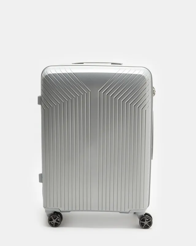 Silver Textured Trolley Luggage Trolley (24 Inch) sold by Redtag