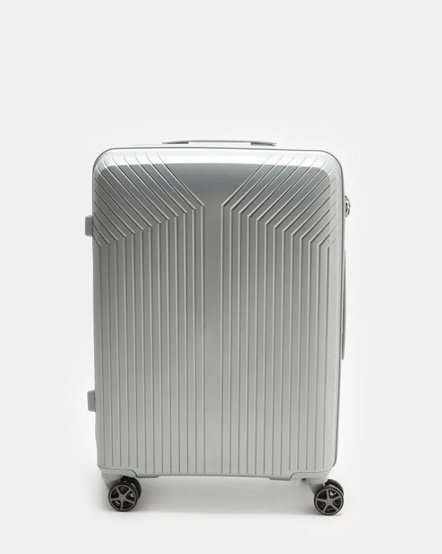 Silver Textured Trolley Luggage Trolley (20 Inch) sold by Redtag