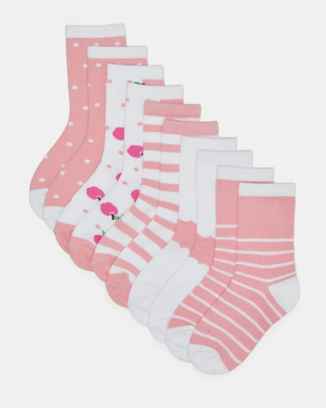 Girls Assorted Print Ankle Socks (5 Pairs) sold by Redtag