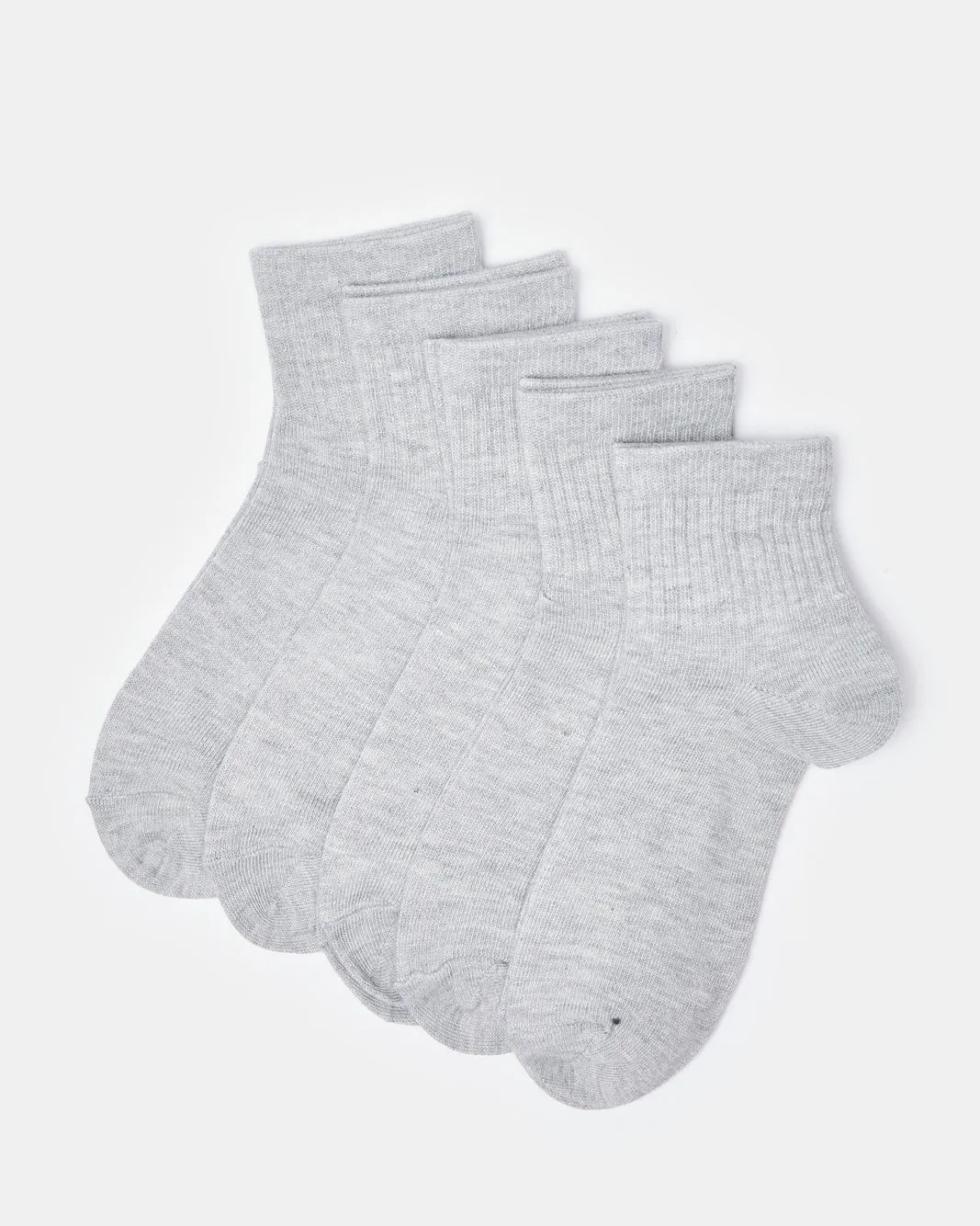 Senior Boys Grey Ankle Socks Set (5 Pairs) sold by Redtag