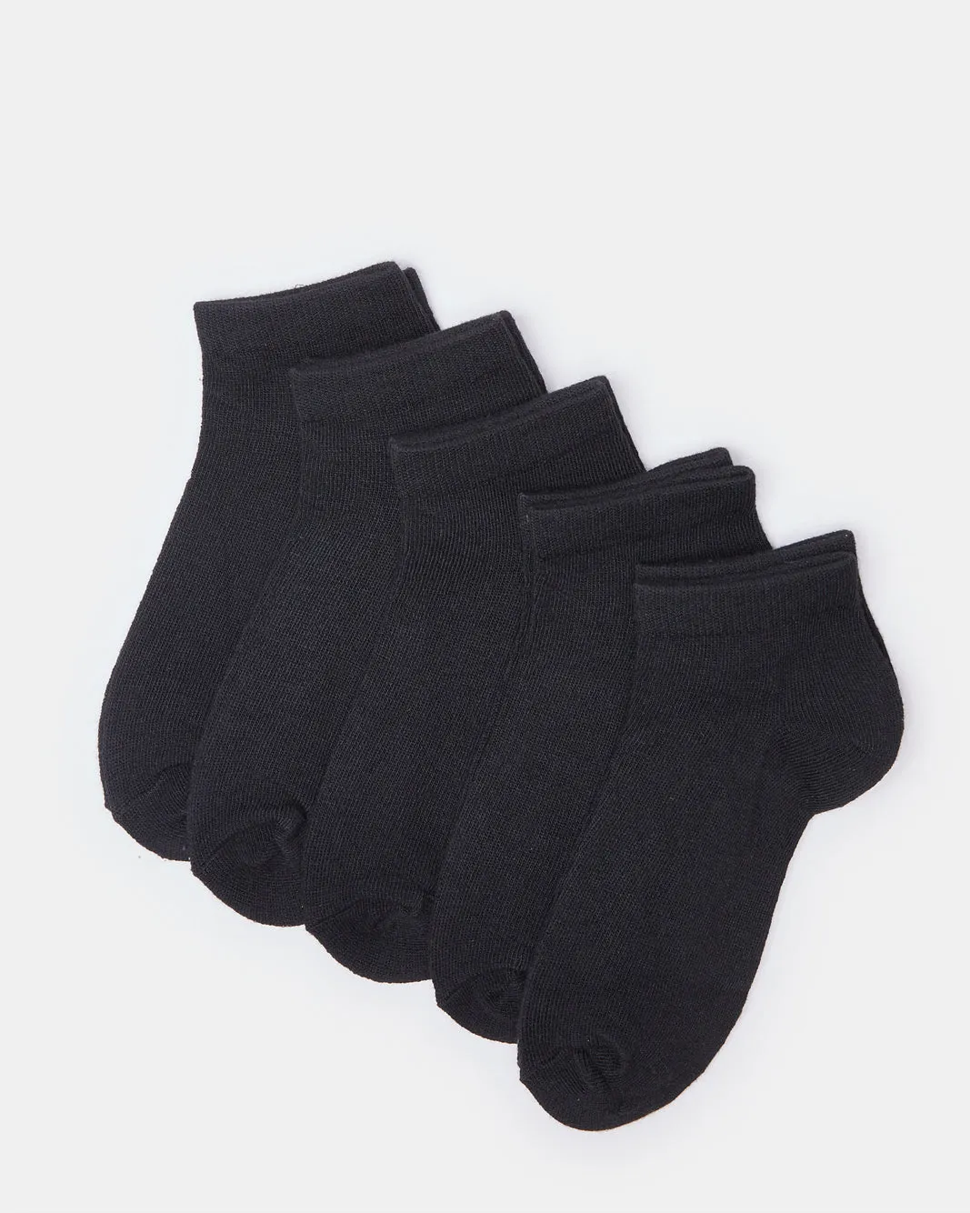 Senior Boys Black Ankle Socks Set (5 Pairs) sold by Redtag