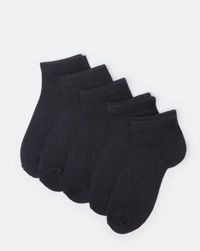 Boys Black Socks Set (Pack Of 5) sold by Redtag