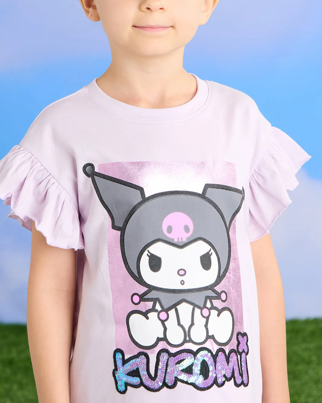 Girls Lilac Kuromi Printed T-Shirt sold by Redtag product image thumbnail 4